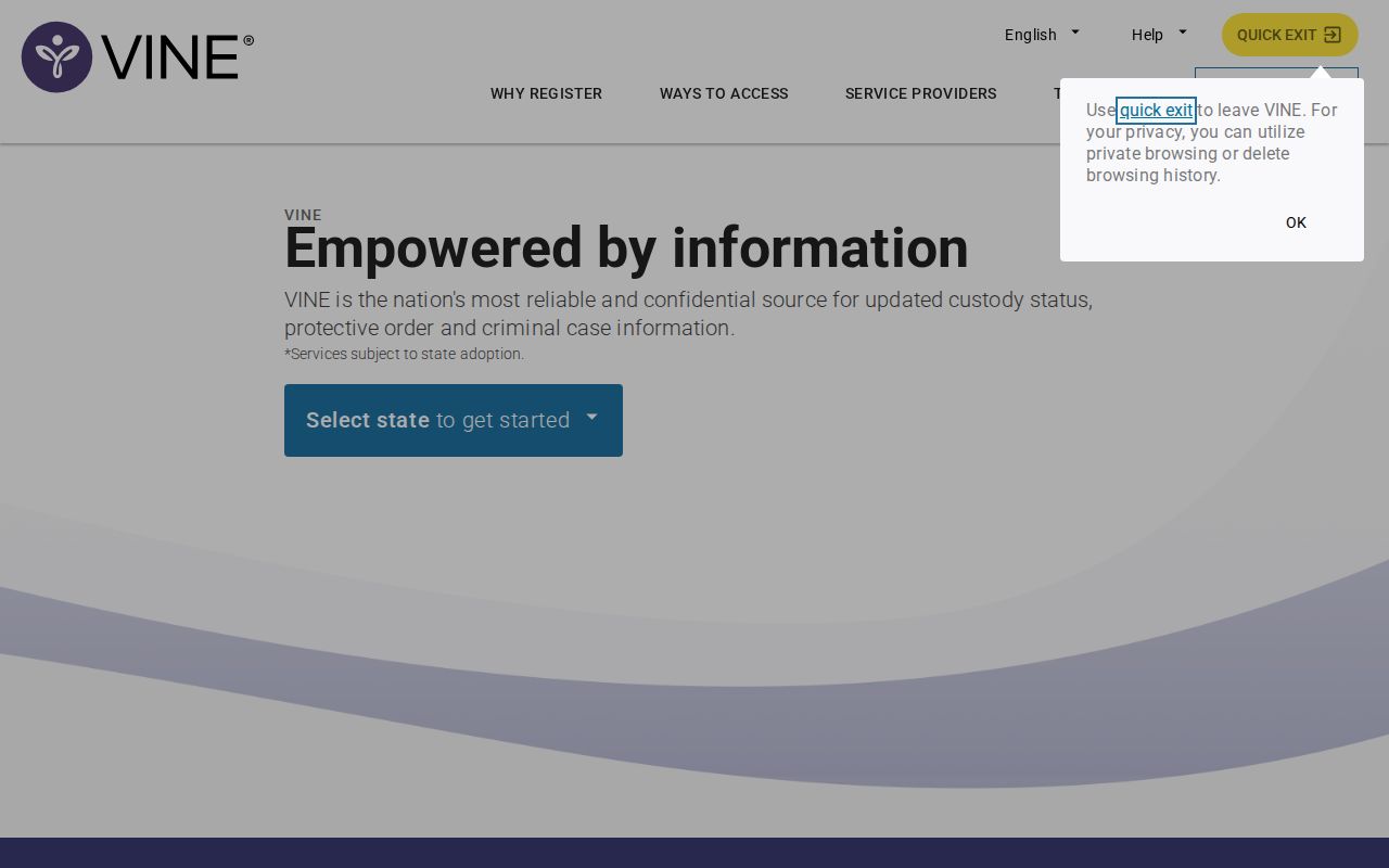 Maury County custody status and notification record search