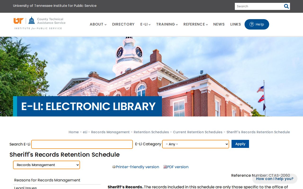 Maury County arrest record retention and booking archive guidance